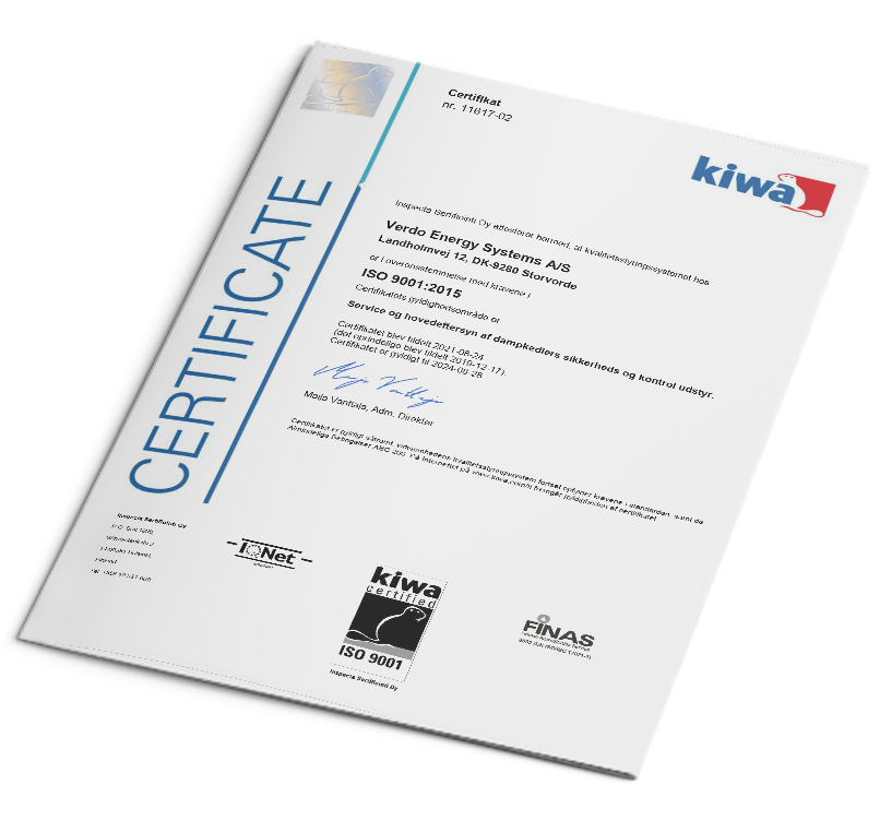 ISO 9001:2015 Certifikat - 2021 | Dansk